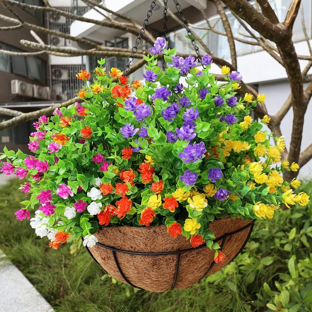 TTCY Künstliche Blumen Set Eukalyptus und Schleierkraut in Multicolour für Hochzeit und Dekoration - Bild 1