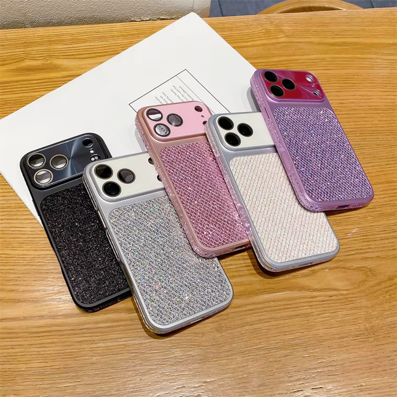 INS Luxus Glitzer Bling Handyhülle mit Kameralinsen-Schutz für Apple iPhone 17 16 15 14 13 Pro Max, stoßfeste Hartschale - Bild 1