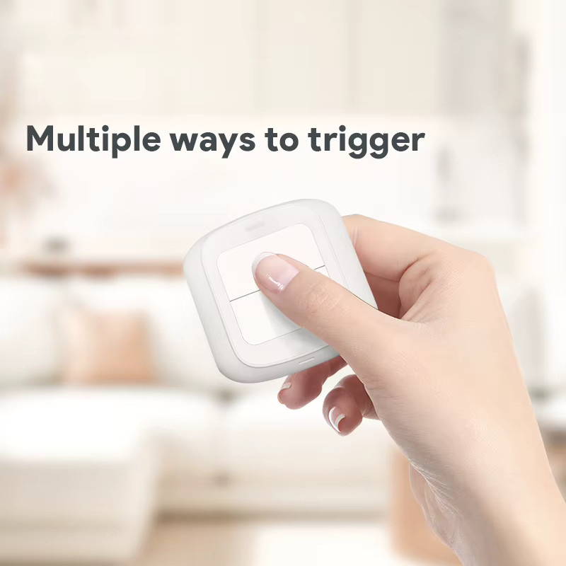 Tuya Smart Home 2-fach Drucktasten-Controller WiFi ZigBee Drahtloser Schalter in Weiß - Bild 2