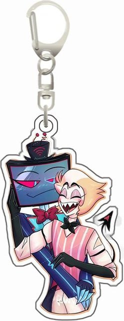 CHIC STUDIO Schlüsselanhänger Acryl, Hazbin Hotel, 6 cm, Unisex, gray - Bild 1