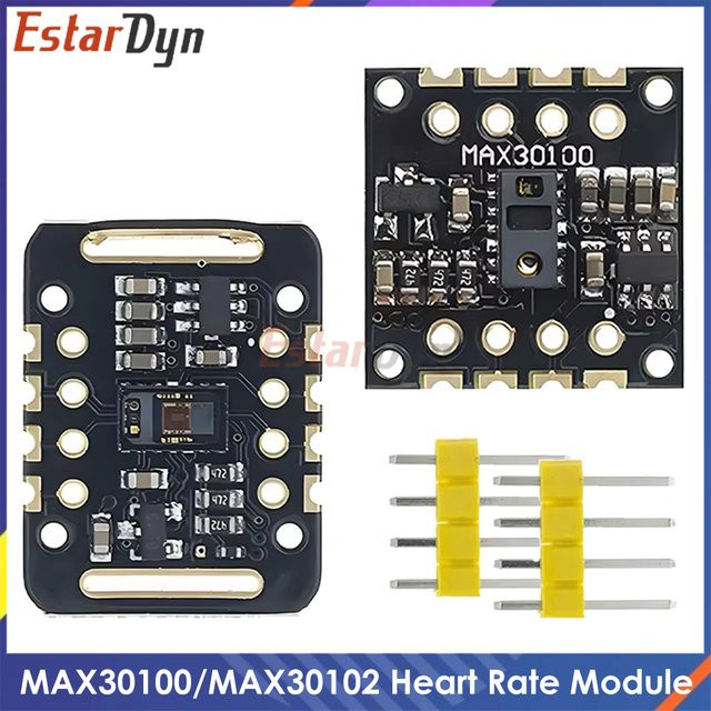 Estardyn MAX30102 MAX30100 Sensormodul in Schwarz, Herzfrequenz- und Blutsauerstoffmonitor, Pulsoximeter mit I2C-Schnittstelle für ESP32 DIY - Bild 1