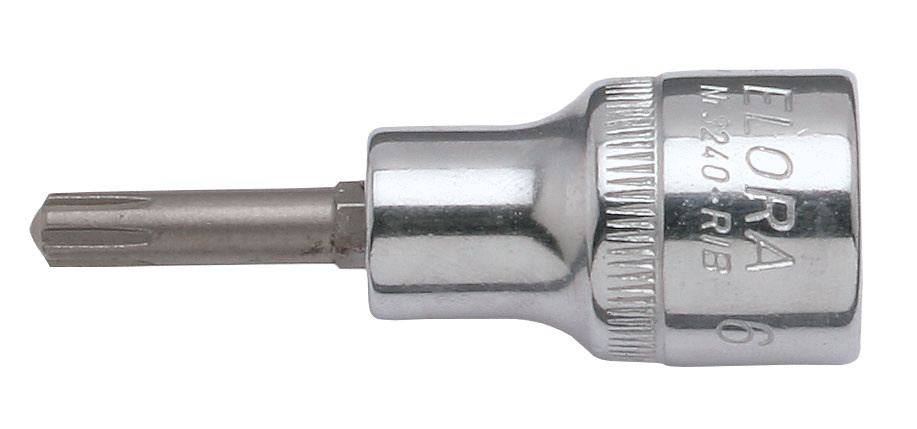 Elora Schraubendreher-Einsatz Ribe-CV 1/2 Zoll ELORA-3240-RIB 12 in Silber - Bild 1