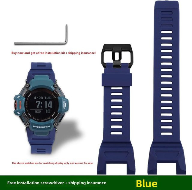 Casio Uhrenarmband Silikon, Blau, Herren - Bild 1