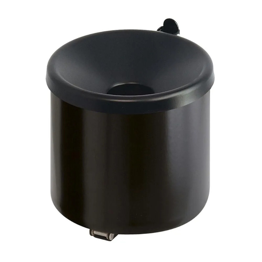 PROREGAL SparSet 4er Pack Runde Feuerlöschende Wandaschenbecher aus Metall in Schwarz mit schwarzem Deckel, H x Ø: 16 x 16 cm - Bild 2