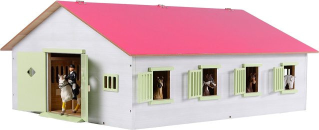 KidsGlobe Pferdestall Bauernhof Reiterhof aus Holz mit 7 Pferdeboxen - Bild 1