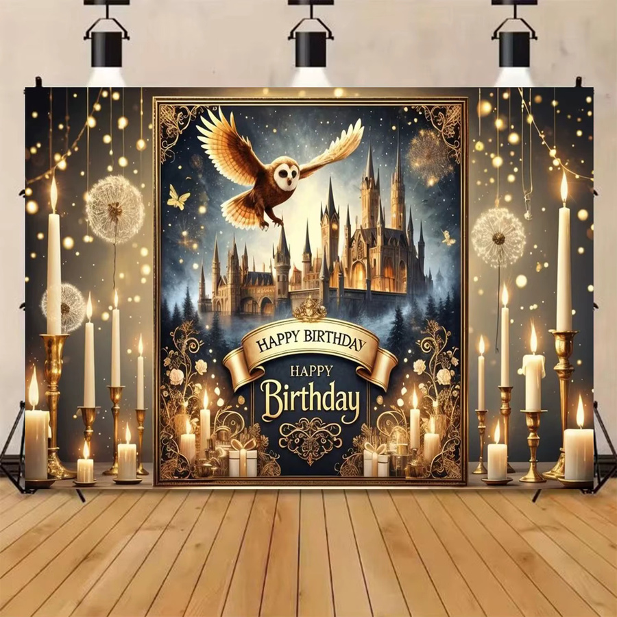 Cartoon Magic Academy Geburtstagsparty-Dekorationsset mit Banner, Ballons und Cupcake-Toppern in Mehrfarbig - Bild 4