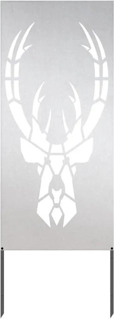 vidaXL Garten Sichtschutz Paravent aus Edelstahl in Silber, B/H: 50 x 140 cm - Bild 1