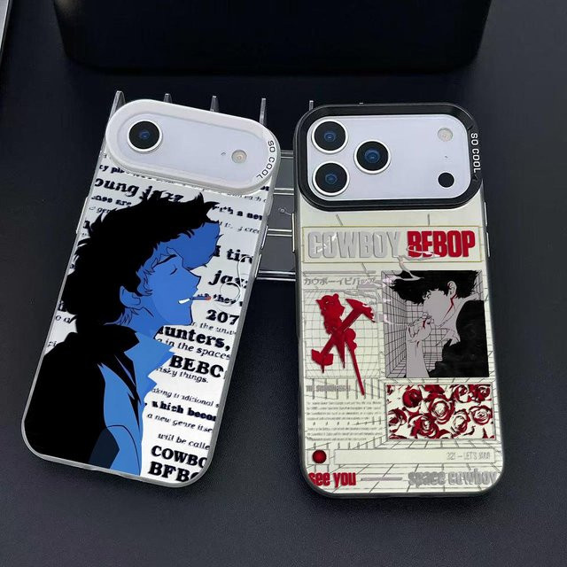 Cowboy Bebop Anime Handyhülle für iPhone 17 16 15 14 13 12 11 Pro Max Matte Laser Aurora stoßfeste Schutzhülle in Multicolour - Bild 1
