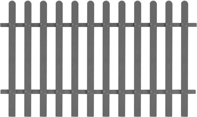 vidaXL Lattenzaun aus WPC in Grau, B/H: 200 x 120 cm - Bild 1