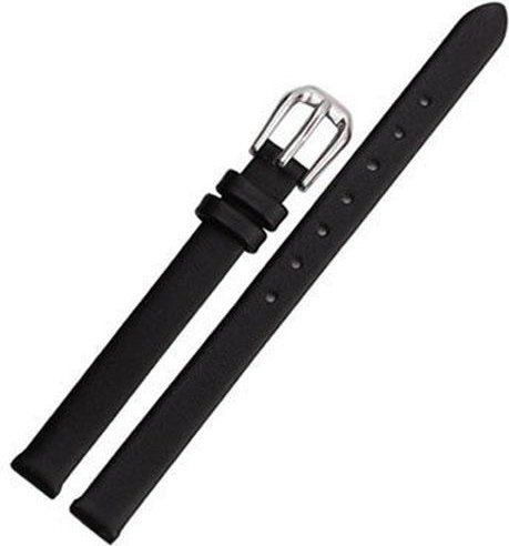 Natasa Uhrenarmband Leder, 17mm, schwarz, Damen - Bild 1