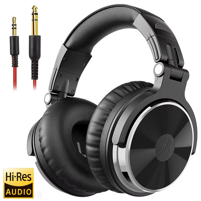 Oneodio Professional Studio Pro DJ-Kopfhörer mit Mikrofon, HiFi Hi-Res Monitor-Headset, Schwarz, On-Ear - Bild 6