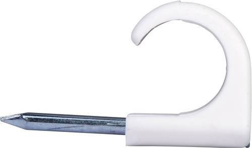 Schneider Electric Nagelschellen 2052011 in Weiß, UV-stabilisiert und halogenfrei, Durchmesser 14 bis 20 mm, 100 Stück - Bild 1