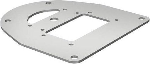 OBO Bettermann Bodenplatte ISSBP110100WA in Weißaluminium, Durchmesser: 160 mm - Bild 1