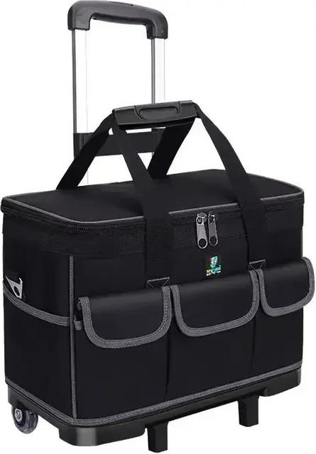 XMSJ Multifunktionales Werkzeug-Kit mit Zugstange und Werkzeugkoffer in Schwarz - Bild 1