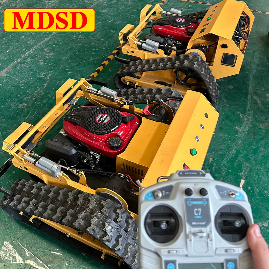 Professioneller ferngesteuerter Rasenmäher mit GPS-Navigation und wasserdichter Roboter-Grasschneider in Gelb für große Gärten und Golfplätze - Bild 3