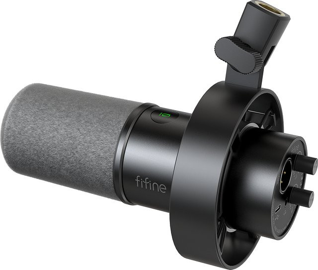 FIFINE K688 Dynamisches USB/XLR Mikrofon mit Shockmount, Touch-Mute und Kopfhöreranschluss in Schwarz oder Weiß - Bild 1