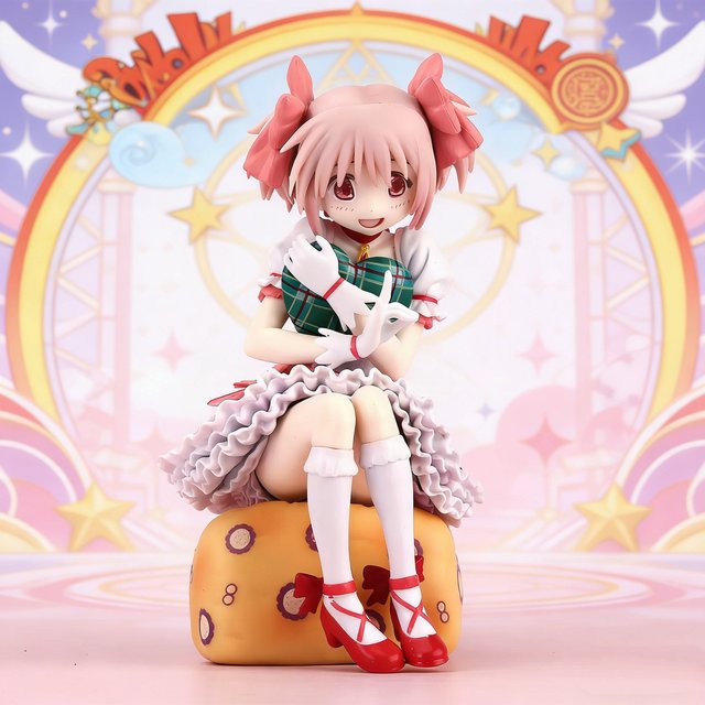 Bandai Puella Magi Madoka Magica Actionfigur, Sitzende Pose, 15cm - Bild 1