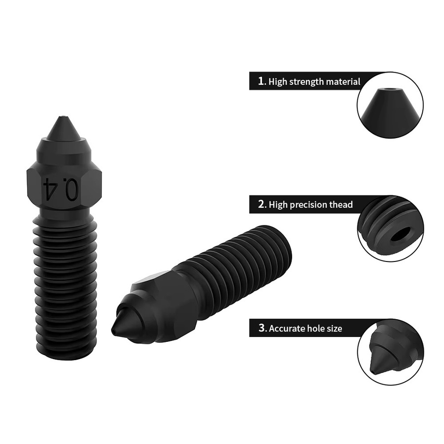 Creality Düse aus gehärtetem Stahl für K1, K1 MAX und CR-M4 FDM 3D-Drucker in Schwarz, Durchmesser: 0,3 mm, 0,4 mm, 0,6 mm, 1,0 mm oder 1,2 mm - Bild 4