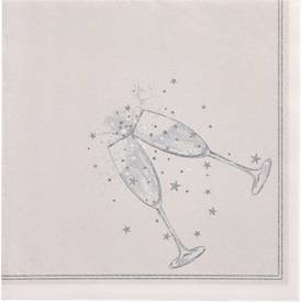 Papstar Servietten ROYAL Collection Silber, 20 Stück, B/B: 40 x 40 cm - Bild 1