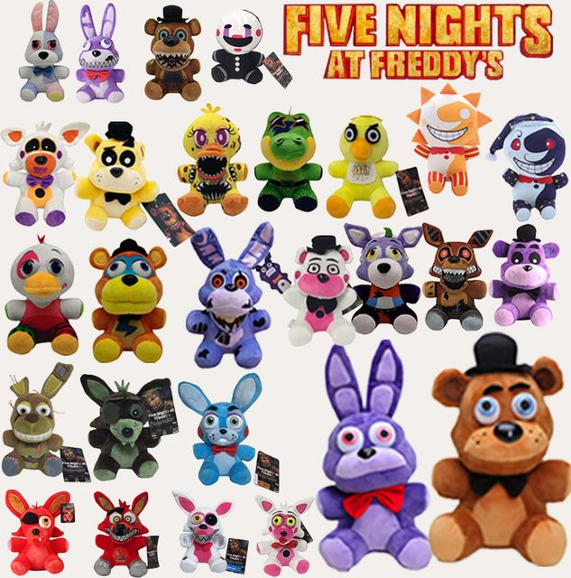 Bandai Five Nights at Freddy's Bonnie Bär Foxy Freddy Plüsch Spielzeug Puppe, 18 cm - Bild 1