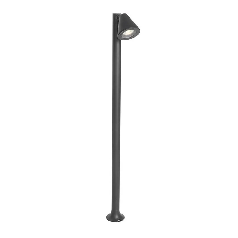 QAZQA Ciara Moderne Outdoor-Stehleuchte Schwarz aus Aluminium und Glas, IP44, Höhe: 100 cm - Bild 2