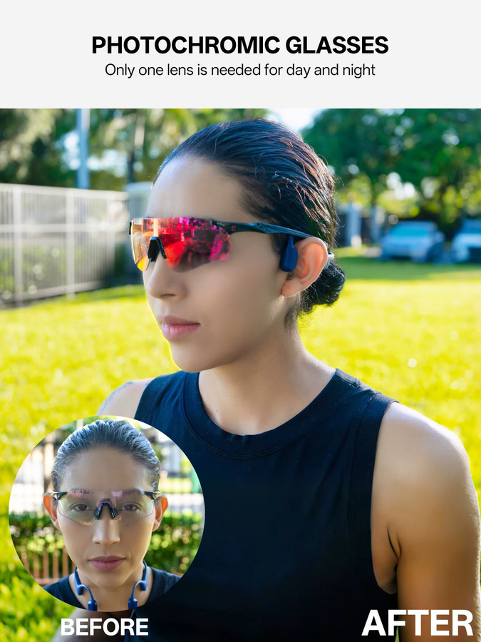 Kapvoe Sportsonnenbrille, photochrom, Unisex - Bild 2