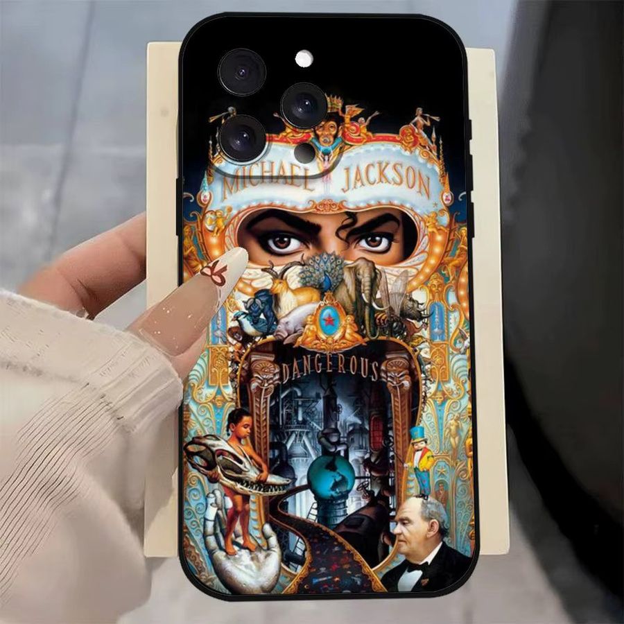 Handyhülle Michael Jackson Design für iPhone 17 16 15 14 13 12 11 Pro Max Plus Mini aus weichem TPU in Multicolor - Bild 4