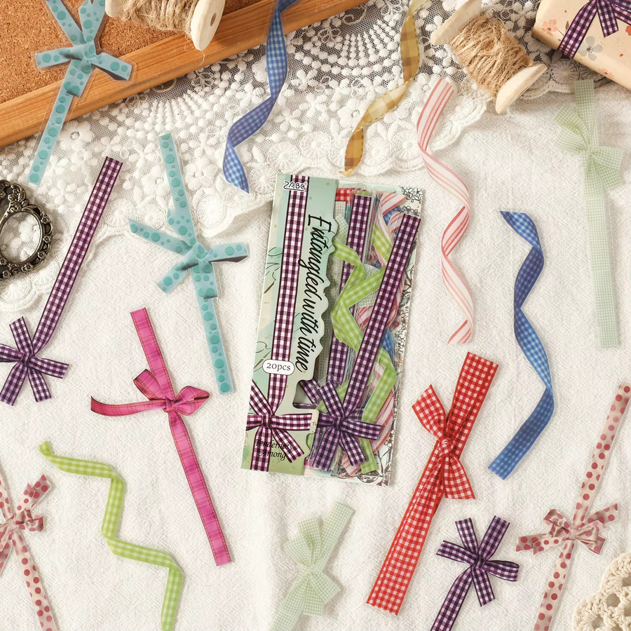 Mr.Paper Floral Whisper Serie Wasserfeste PET-Aufkleber Vintage Spitze und Band für Journal Scrapbook DIY, 6 Packungen, Multicolour - Bild 3