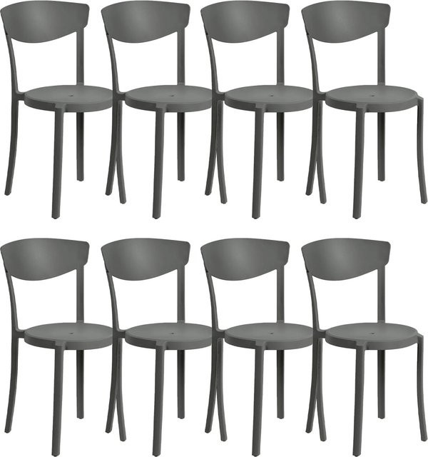 Beliani Esszimmerstuhl modern in Grau mit mattem Finish, B/T/H: 38 x 42 x 80 cm - Bild 1