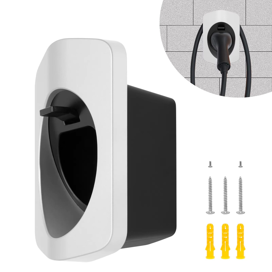 Willkey Typ 2 Wandhalterung für Ladekabel, wasserdichte Wandbox und Kabelhalter für EV-Ladegeräte, Farbe: Weiß - Bild 7