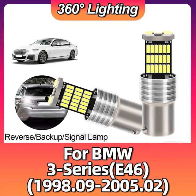 ChicYoo 2er Set BA15S P21W LED Autolampen 6000K Weiß für Blinker, Bremse und Rückwärtsgang passend für BMW 3er E46 (1998.09-2005.02) - Bild 1