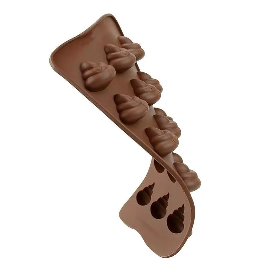 Silikonbackform in Kot-Form für Pralinen und Jello, braun - Bild 5