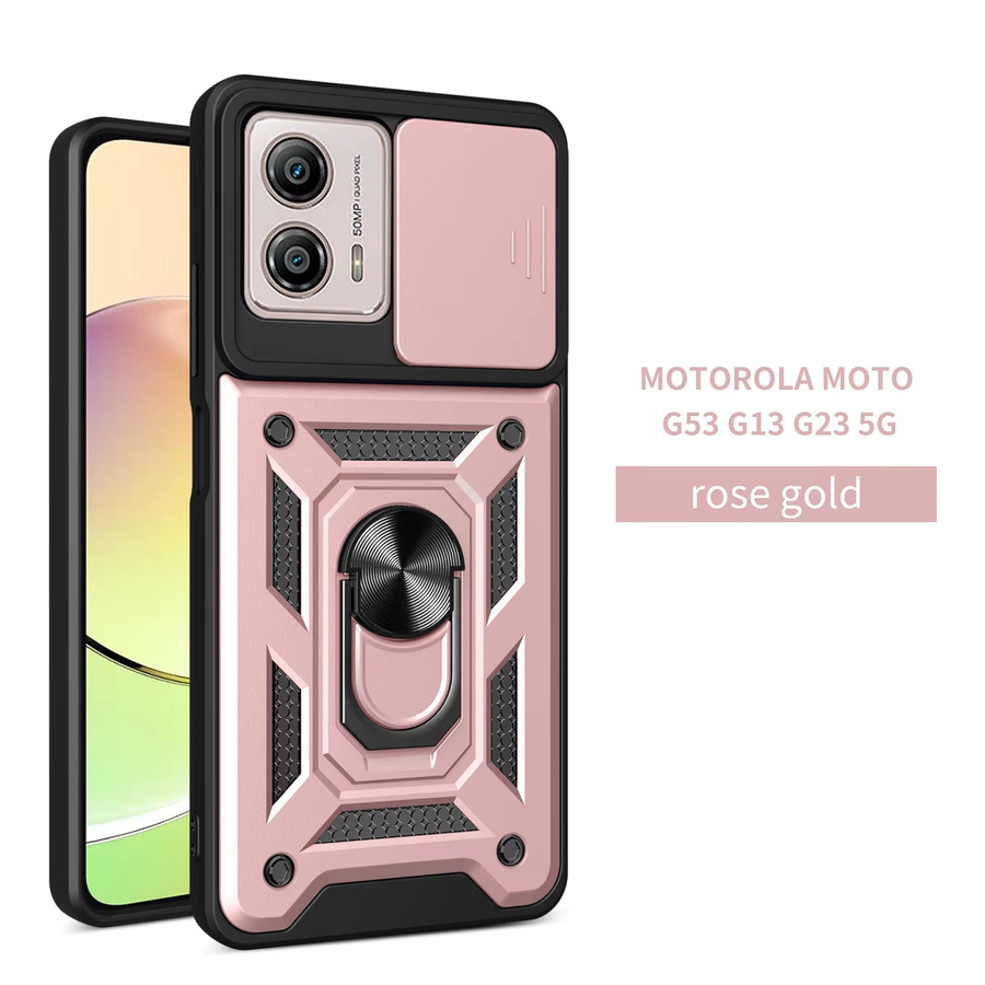 Motorola Moto G13 G23 G53 5G Magnetische Schutzhülle mit Ring in Schwarz oder Blau - Bild 7