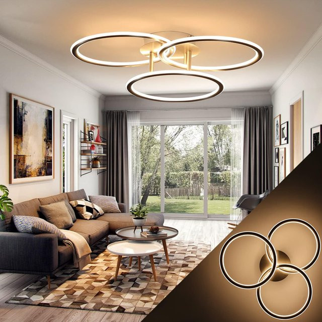 Nettlife LED Deckenleuchte in modernem Ringdesign, Weiß, 41 W, Warmweiß 3000 K, aus Aluminium und Metall - Bild 1