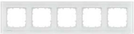 Siemens DELTA miro Glas Rahmen 5-fach in Weiß aus Echtmaterial Glas B: 37,4 cm, H: 9 cm - Bild 1