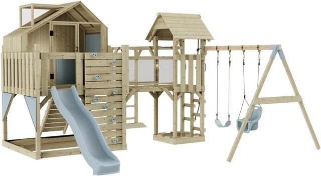 OutdoorToys Spielturm Knut mit Babyschaukel, Eisblau - Bild 1