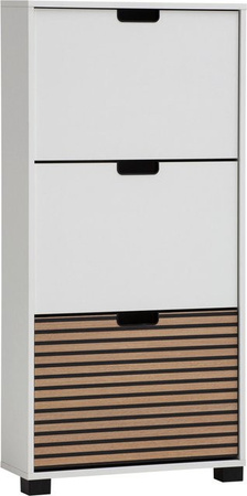 Schildmeyer Schuhkipper Ryker mit 3 Klappen in Weiß Matt, B/H/T: 59,8 x 124 x 19,6 cm