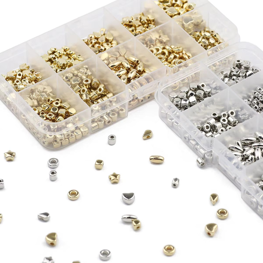 JHNBY Spacer Set, Krone Stern Herz, Gold Silber Überzogen, Unisex - Bild 2