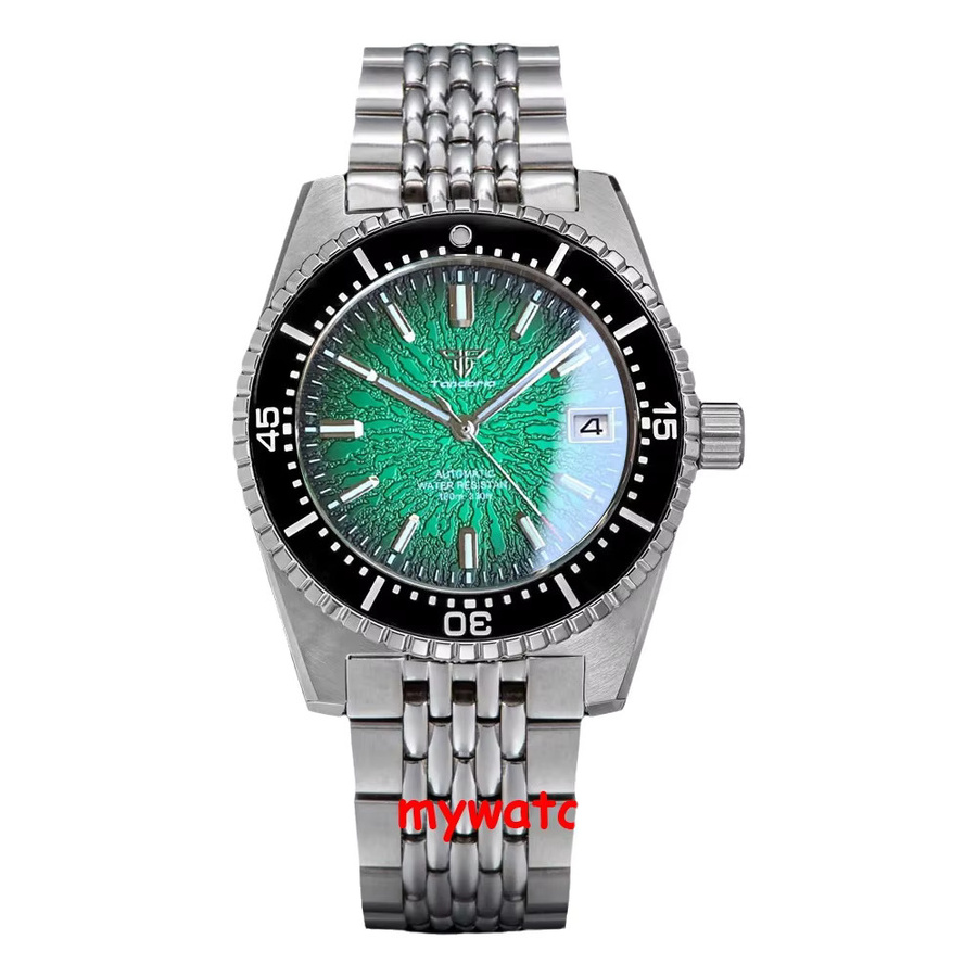 Tandorio Armbanduhr Automatik, Edelstahl, 40 mm, Grün, Herren - Bild 2