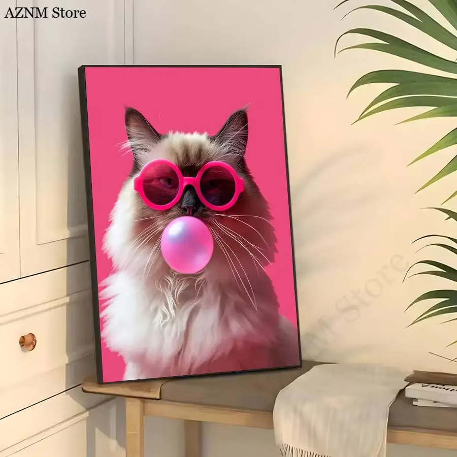 Potdemiel Tiger Wandposter wasserdicht und selbstklebend für Wohnzimmer und Schlafzimmer - Bild 3