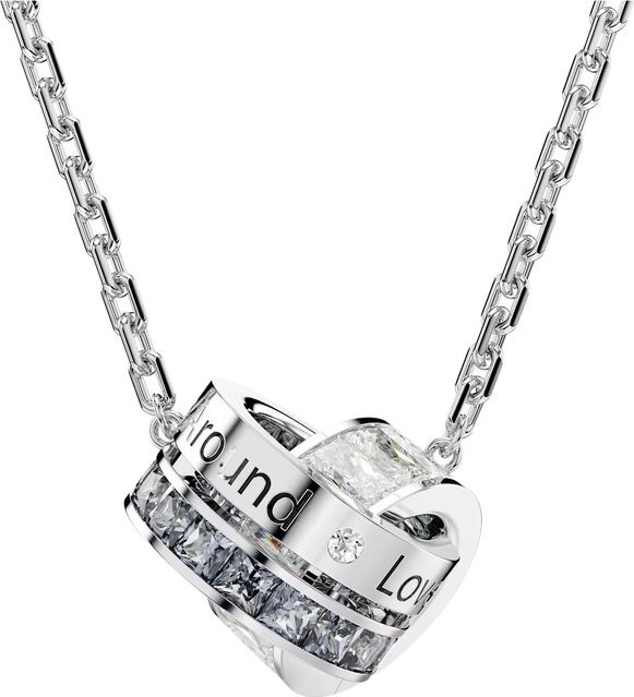 Swarovski Halskette, Doppelring, Buchstabenlogo, Silber, Damen - Bild 1
