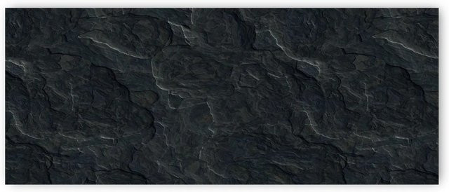 Walllux Küchenrückwand Schiefer Steinoptik aus Aluminium-Verbund, Grau/Anthrazit, B: 150 cm, H: 60 cm, Tiefe: 0,3 cm - Bild 1