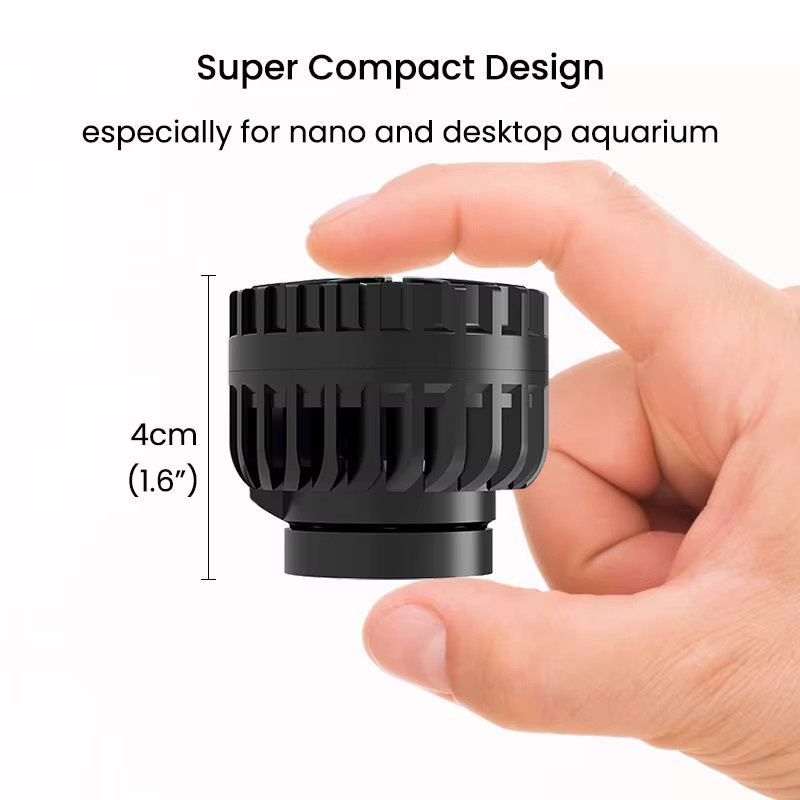 ZKSJ Mini Slim App-gesteuerte DC Aquarium Wavemaker Umwälzpumpe für Korallenriffe in Schwarz - Bild 2