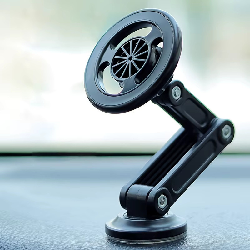 Universelle magnetische Autotelefonhalterung in Schwarz mit drehbarem Design aus wasserdichtem PC-Material für alle Smartphones - Bild 2