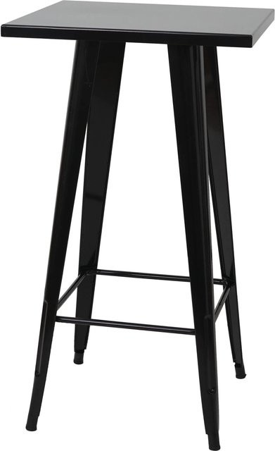 CHEFGASTRO Stehtisch in Schwarz im modernen Industriedesign aus Metall, B/T/H: 105 x 60 x 60 cm - Bild 1