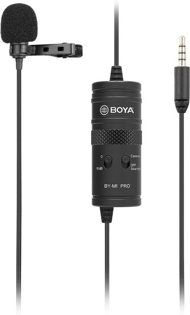 Walimex Pro Boya M1 Pro Lavaliermikrofon in Schwarz mit 3,5 mm Klinkenanschluss für Camcorder und PC - Bild 1