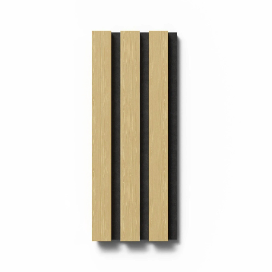 Denpanels Akustikpaneel Muster Eiche Unbehandelt in Braun mit schwarzem Filz, B: 29,5 cm, H: 15 cm - Bild 2