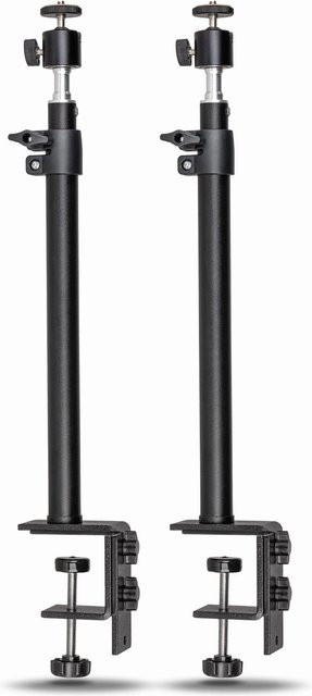 Walimex Pro Table Top Lampenstativ Set aus Aluminium in Schwarz, Höhe: 35-65 cm - Bild 1