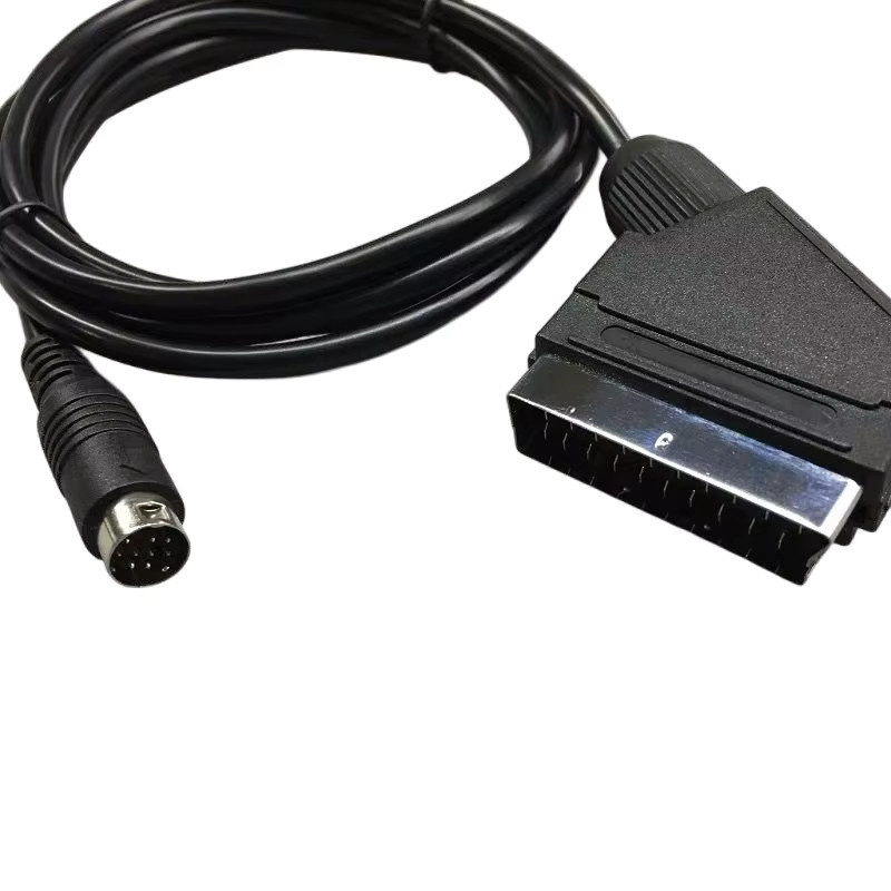 OULLX SCART zu RCA AV Stereo Kabel für Sega Mega Drive 2 und Sega Genesis 2 in Schwarz - Bild 4