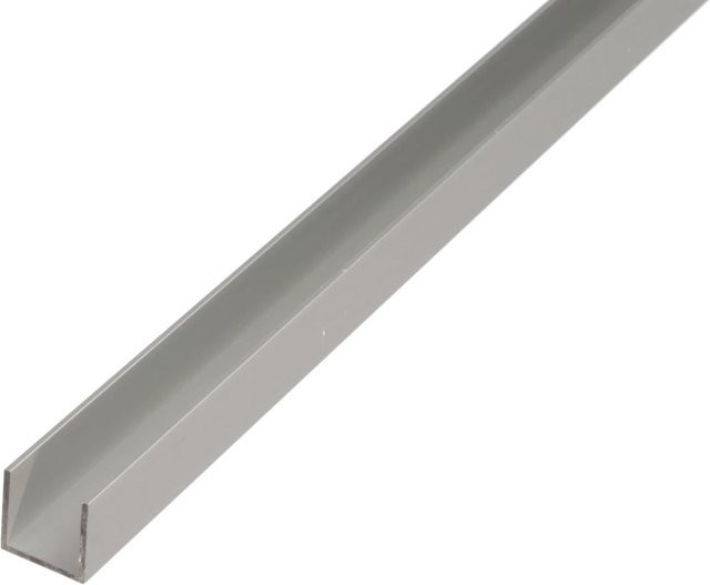 GAH Alberts U-Profil aus eloxiertem Aluminium, silber, B: 12 mm, H: 10 mm, L: 2000 mm - Bild 1